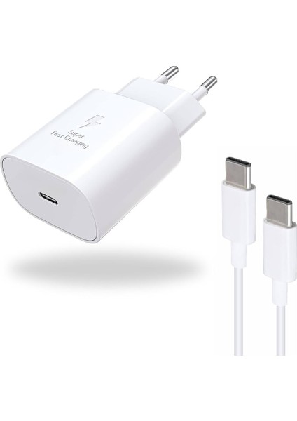 Samsung Uyumlu 45WATT Type-C To Type-C Hızlı Şarj Aleti Cihazı 2m Data Kablo