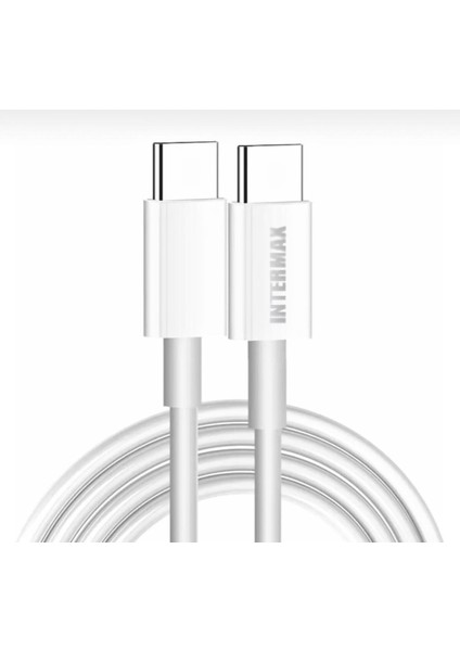 Samsung Uyumlu 45WATT Type-C To Type-C Hızlı Şarj Aleti Cihazı 2m Data Kablo