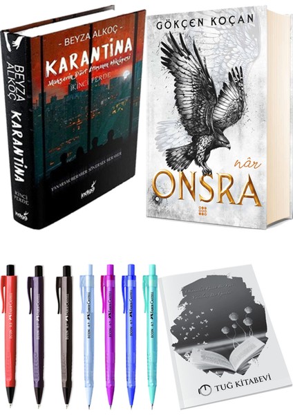 Onsra Nar Ciltli ve Karantina 2 Ciltli Beyza Alkoç 2'li Set + Hediyeli