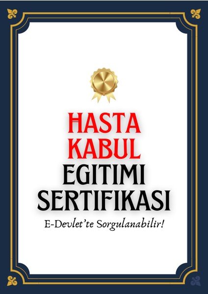 Eğitim Sepeti Online Hasta Kabul Eğitimi Sertifikası