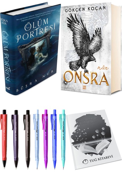 Onsra Nar Ciltli ve Ölüm Portresi Ciltli Büşra Nur 2'li Set + Hediyeli
