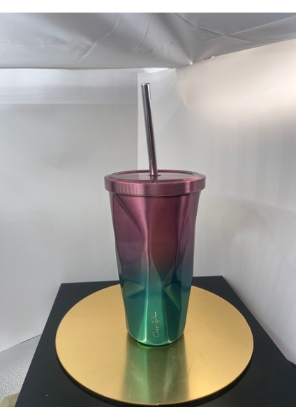 Caffe Dosse Çelik Kamışlı 500ML Soğuk Içecek Termosu
