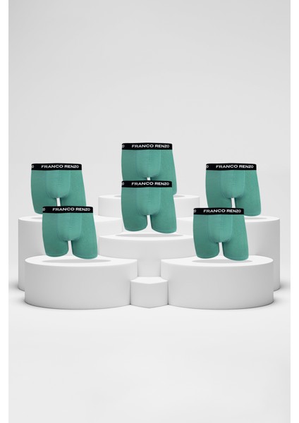 Erkek 6'lı Lüx Kutulu Pamuklu ve Likralı Boxer