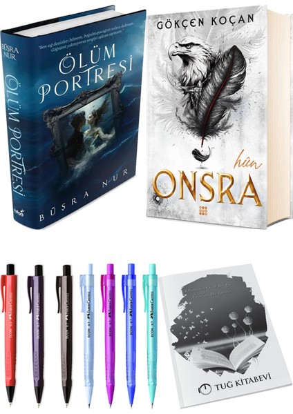 Onsra Hun Ciltli ve Ölüm Portresi Ciltli Büşra Nur 2'li Set + Hediyeli