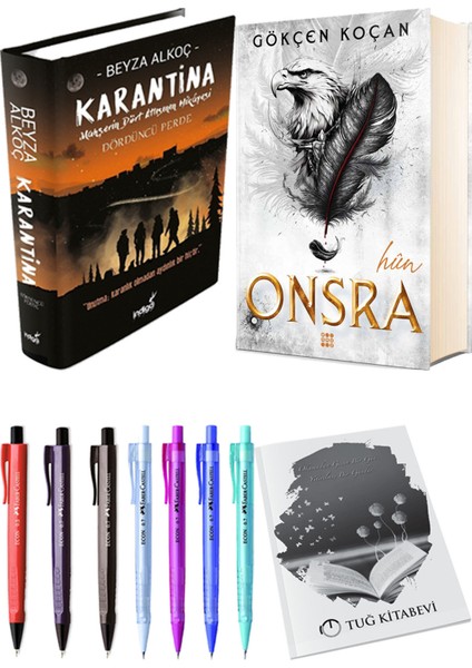 Onsra Hun Ciltli ve Karantina 4 Ciltli Beyza Alkoç 2'li Set + Hediyeli