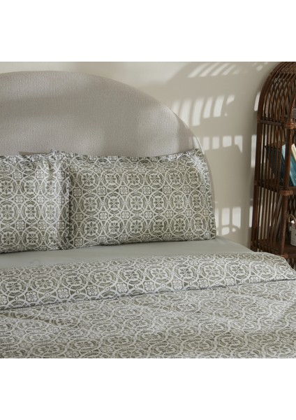 Lea Pamuk Çift Kişilik Nevresim Takımı Yeşil fırsatları