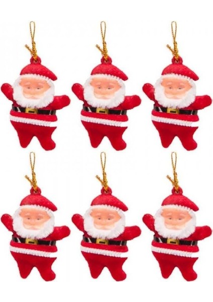 Yıllbaşı Çam Ağacı Süsü Noel Baba Noel Ağacı Süsü 6 Lı 5 Cm