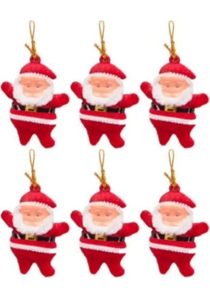 Yıllbaşı Çam Ağacı Süsü Noel Baba Noel Ağacı Süsü 6 Lı 5 Cm