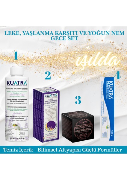 Leke, Yaşlanma Karşıtı ve Yoğun Nem Gece Set Doğal Içerik, Onarıcı Bakım, Yoğun Nem
