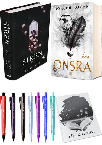 Onsra Hun Ciltli ve Siren Bir Ciltli Emine Tavuz 2'li Set + Hediyeli