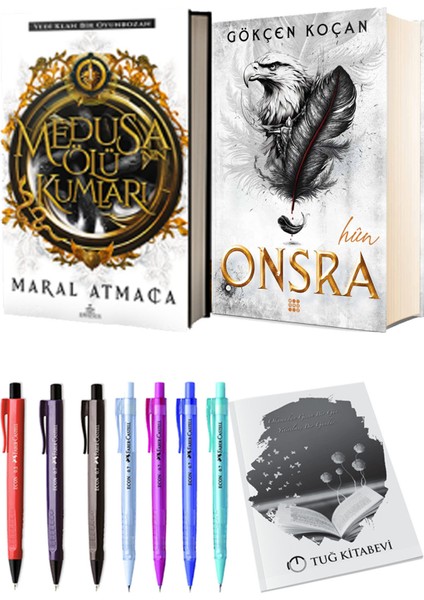 Onsra Hun Ciltli ve Medusanın Ölü Kumları Ciltli Maral Atmaca 2'li Set + Hediyeli