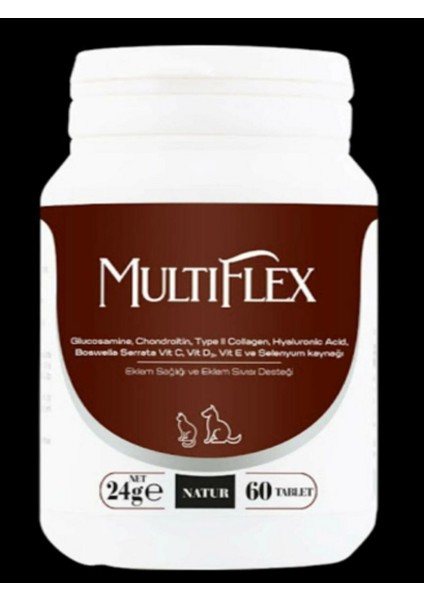 Multiflex Kedi Köpek Kemik Destekleyici Vitamin Mineral 60 Tab