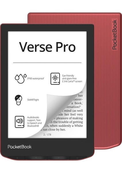Verse Pro Kırmızı E-Kitap Okuyucu