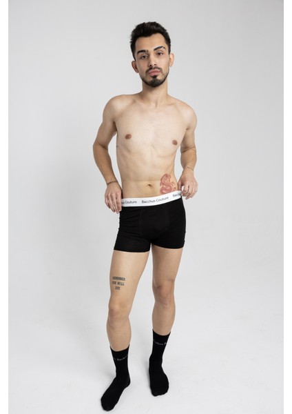 Bacchus Couture 3'lü Yumuşak ve Nefes Alabilir Pamuklu Erkek Boxer - Şık ve Rahat Iç Giyim Seti