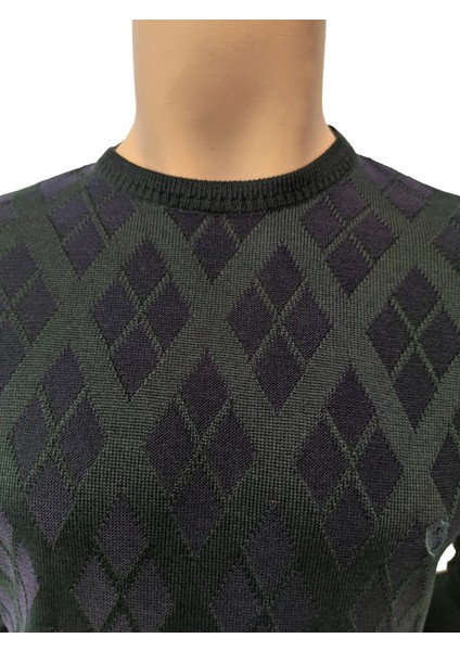 Erkek Kazak O Yaka Baklava Desen fiyatları