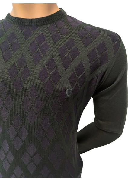 Erkek Kazak O Yaka Baklava Desen modelleri