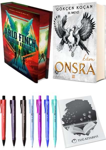 Onsra Kam Ciltli ve Arlo Finch Gölgeler Krallığı Ciltli John August 2'li Set + Hediyeli