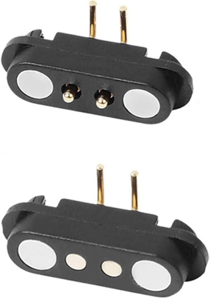 2-Pin 2.54MM 90C Pogo Pin Manyetik Konnektör Takımı