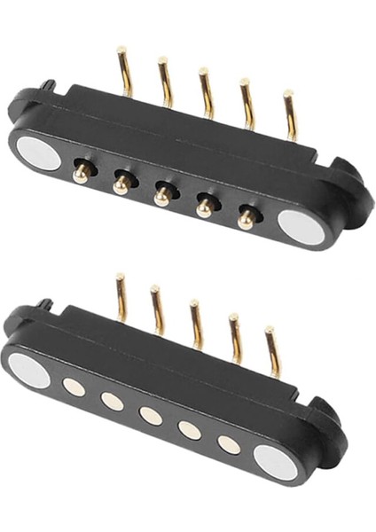 5-Pin 2.54MM 90C Pogo Pin Manyetik Konnektör Takımı