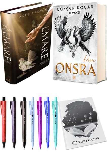 Onsra Kam Ciltli ve Emare Pusula Ciltli Aslı Arslan 2'li Set + Hediyeli