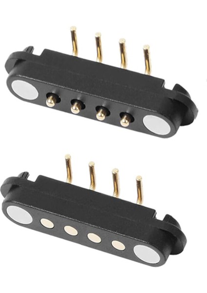 4-Pin 2.54MM 90C Pogo Pin Manyetik Konnektör Takımı