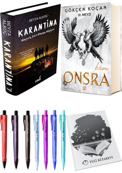 Onsra Kam Ciltli ve Karantina 1 Ciltli Beyza Alkoç 2'li Set + Hediyeli
