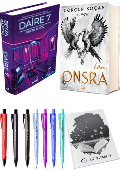 Onsra Kam Ciltli ve Daire 7 Ciltli Beyza Alkoç 2'li Set + Hediyeli