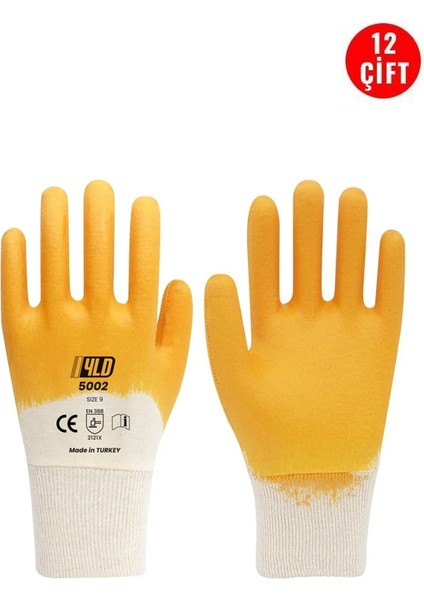 Yld 5002 Sarı Nitril Eldiven (12'li Paket)
