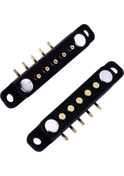 5-Pin 2.54MM 90C Pogo Pin Manyetik Konnektör Takımı - Kulaklı