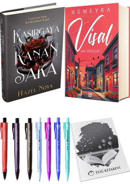 Visal Ahu Döngüsü Ciltli ve Ephesus Yayınları Kasırgaya Kanan Saka 1 Ciltli Hazel Noya 2li Set