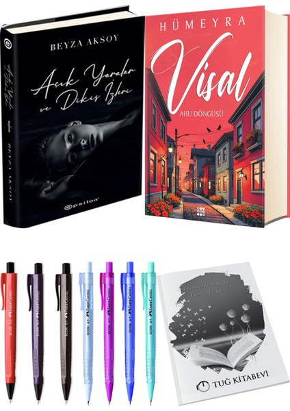 Visal Ahu Döngüsü Ciltli ve Açık Yaralar ve Dikiş Izleri Ciltli Beyza Aksoy 2li Set