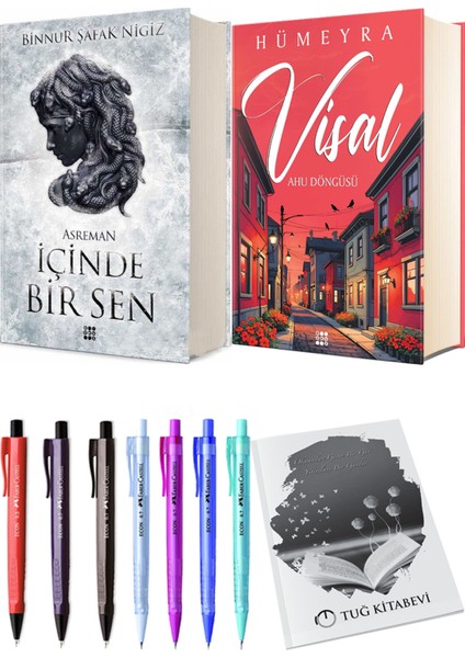 Visal Ahu Döngüsü Ciltli ve Içinde Bir Sen 2 Asreman Ciltli Binnur Şafak Nigiz 2li Set