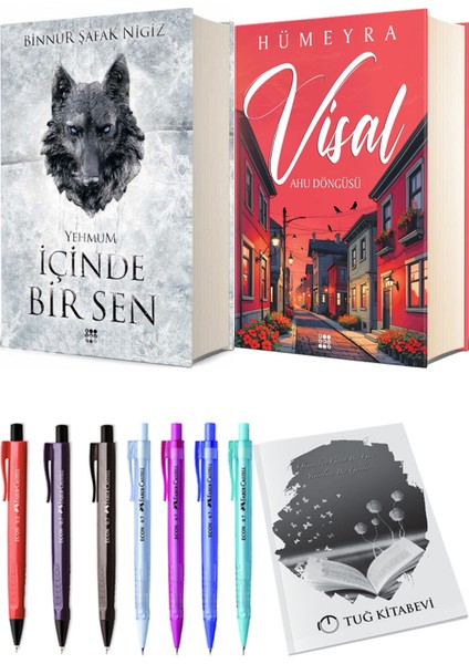 Visal Ahu Döngüsü Ciltli ve Içinde Bir Sen 3 Yehmum Ciltli Binnur Şafak Nigiz 2li Set