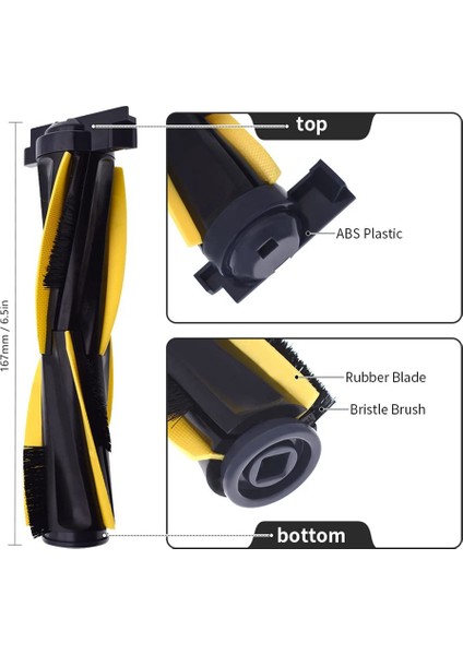 Yedek Ana Fırça Yan Fırça Hepa Filtre Köpekbalığı Iq R101AE RV1001AE RV101 RV1001 Robotlu Süpürge Aksesuarları (Yurt Dışından)