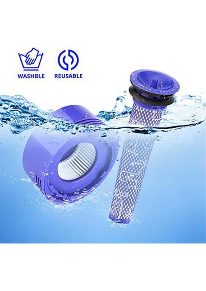 Dyson V7, V8 Animal ve V8 Absolute Akülü Elektrikli Süpürge Için 4pack Filtre Değişimi Hepa Filtre Değişimleri (Yurt Dışından)