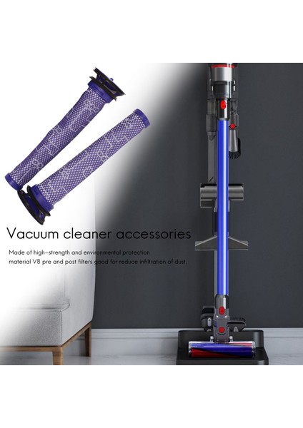 Dyson V8 Ön Filtre + Hepa Sonrası Filtre Için 2 Paket Değiştirme, Ön Filtre Için Uyumlu Dyson V7 V8 Hayvan Mutlak Kablosuz Elektrikli Süpürge # DY-96566101 Son Filtre DY-96747801 (Yurt Dışından)