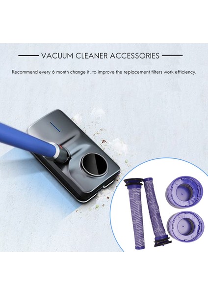 Dyson V8 Ön Filtre + Hepa Sonrası Filtre Için 2 Paket Değiştirme, Ön Filtre Için Uyumlu Dyson V7 V8 Hayvan Mutlak Kablosuz Elektrikli Süpürge # DY-96566101 Son Filtre DY-96747801 (Yurt Dışından)