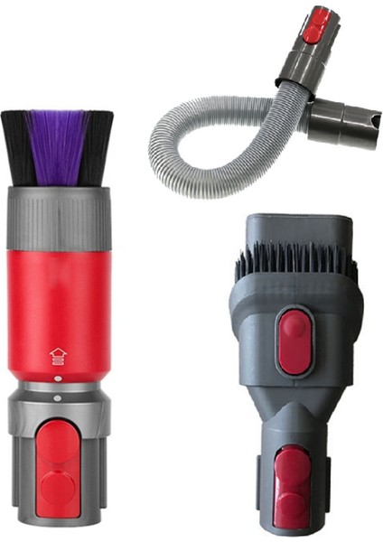 Dyson V7 V8 V10 V11 V12 V15 Elektrikli Süpürge Traceless Toz Giderme Yumuşak Fırça + 2 In1 Fırça + Uzatma Hortumu Seti (Yurt Dışından)