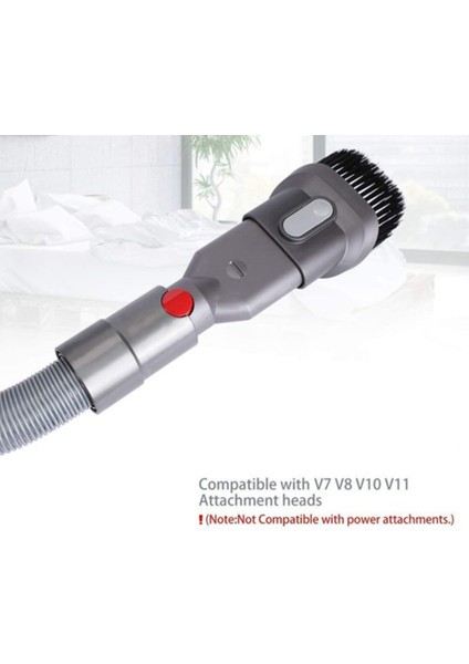 Dyson V7 V8 V10 V11 V12 V15 Elektrikli Süpürge Traceless Toz Giderme Yumuşak Fırça + 2 In1 Fırça + Uzatma Hortumu Seti (Yurt Dışından)
