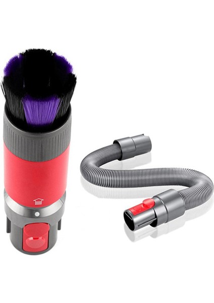 Dyson V7 V8 V10 V11 V15 Için Vakum Fırçası Aparatı, Uzatma Hortumlu Yumuşak Fırça Temizleme Aleti (Yurt Dışından)