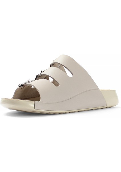 Kadın Bej Üç Tokalı Rahat Deri Terlik fırsatları