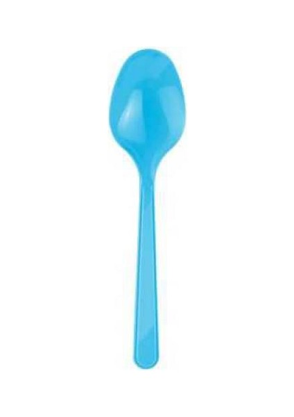 Turkuaz Plastik Kaşık 24'lü