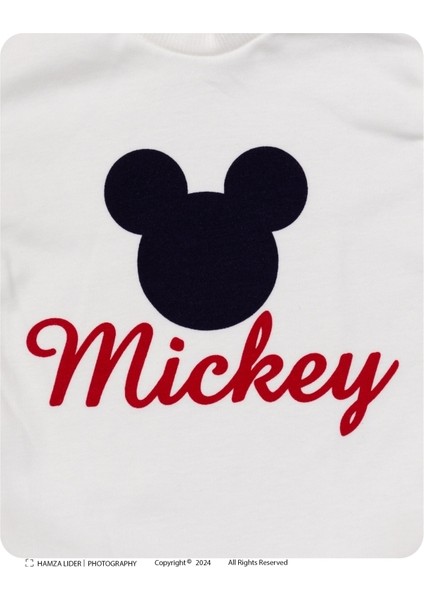 Mikkie Mouse Erkek Bebek 3lü Alt Üst Takım 3-12AY