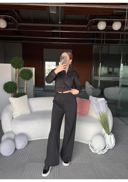 Jurgita Önden Fermurlı Sweatshirt Pantolon Eşofman Takım