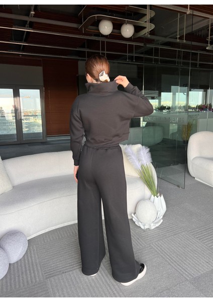 Jurgita Önden Fermurlı Sweatshirt Pantolon Eşofman Takım