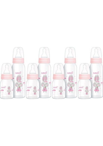 Cam Biberon Seti Pembe (250ML+125ML) (4 Lü Set)