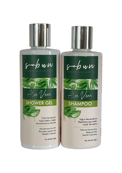 Aloe Vera Şampuan + Duş Jeli Ikili Set Besleyici ve Nemlendirici Etki