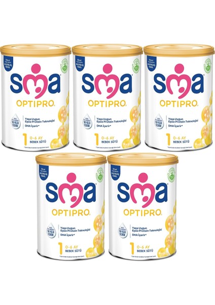 Optipro 800GR No:1 Bebek Sütü (0-6 Ay) (5 Li Set)