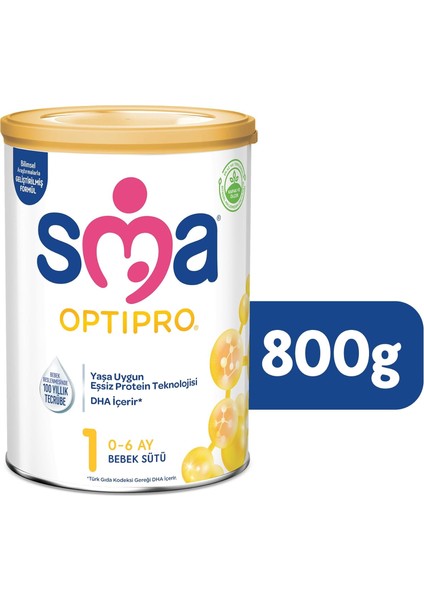 Optipro 800GR No:1 Bebek Sütü (0-6 Ay) (5 Li Set)