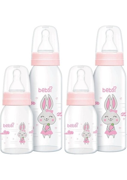 Cam Biberon Seti Pembe (250ML+125ML) (2 Li Set)